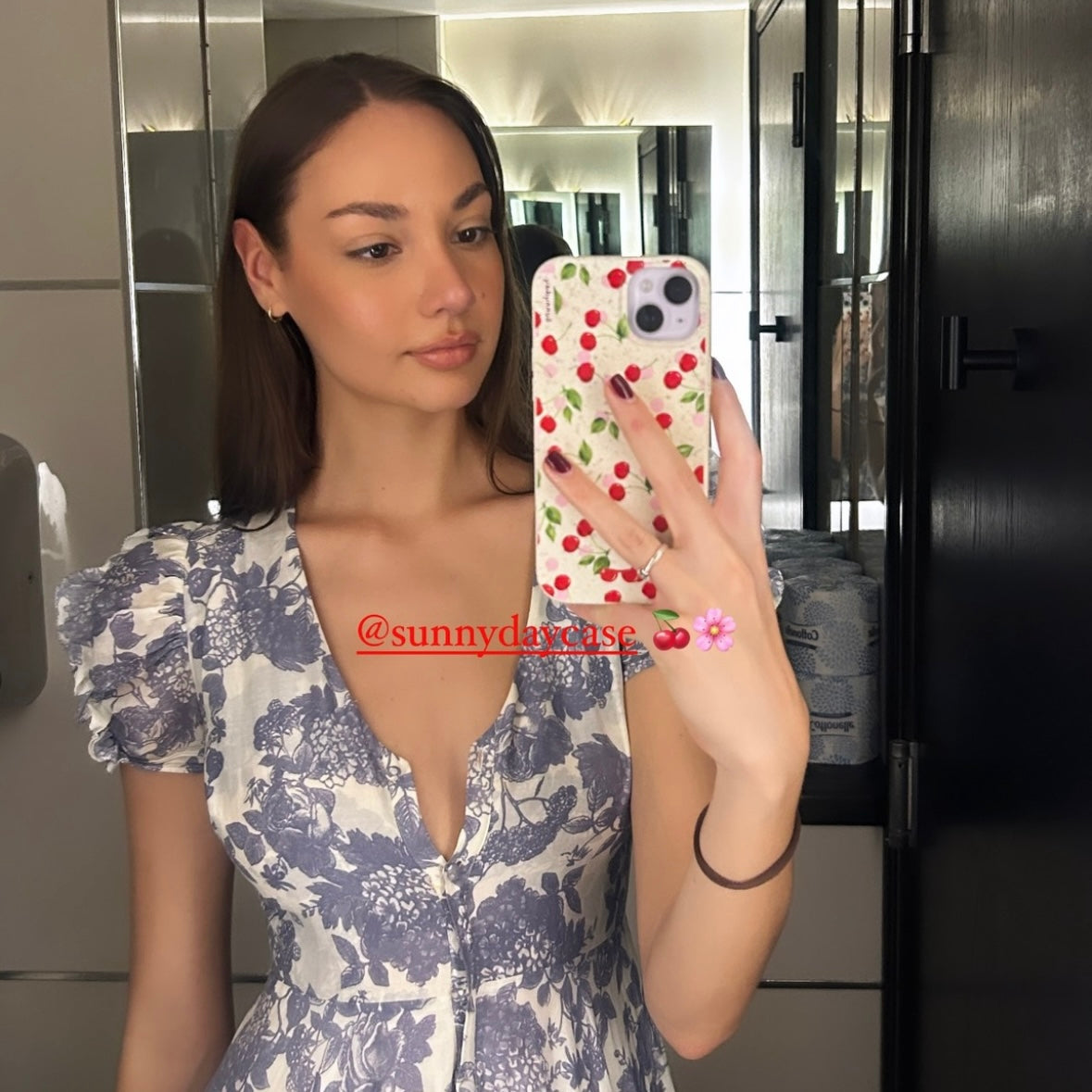Mon Cheri | Cherries & Polka Dots iPhone Case